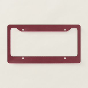 Wine hex code 74242F  License Plate Frame