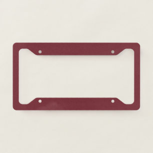 Wine hex code 74242F  License Plate Frame