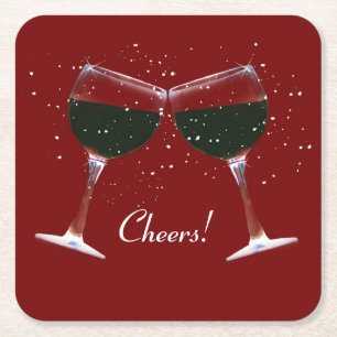 Wine Holiday Party Coasters