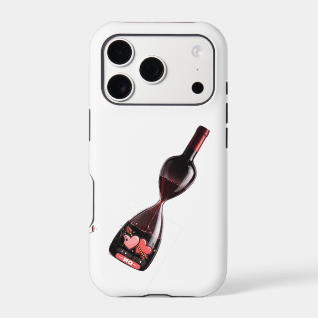Wine Hourglass - Time Flowers Like Wine  iPhone Case (Back)