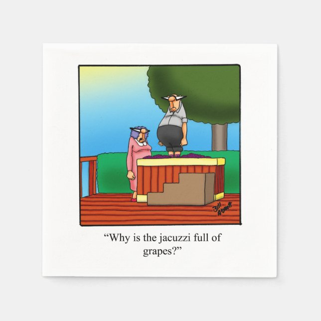 Wine Humor Cocktail Party Napkins (Front)