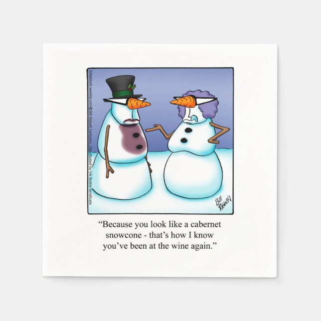Wine Humor Cocktail Party Napkins (Front)