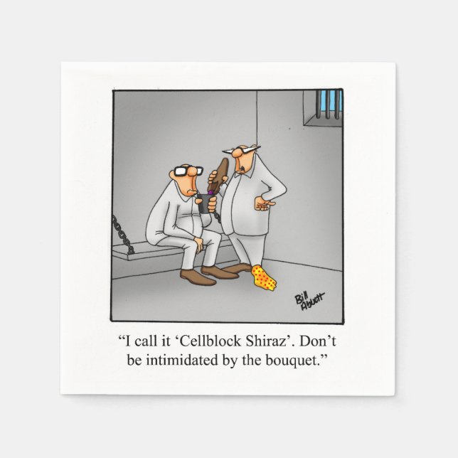 Wine Humor Cocktail Party Napkins (Front)