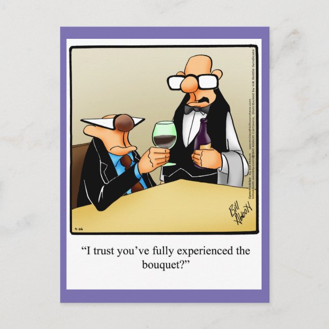 Wine Humor "Experience The Bouquet" Postcard (Front)