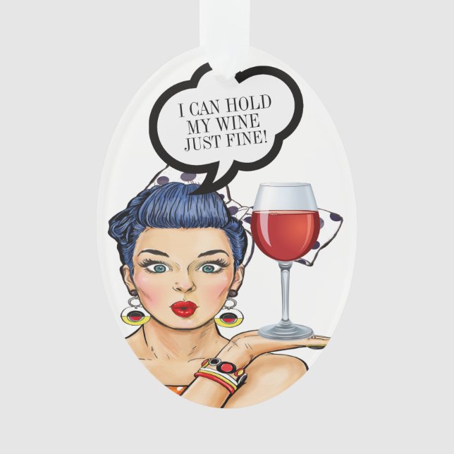 Wine Humor Ornament (Front)