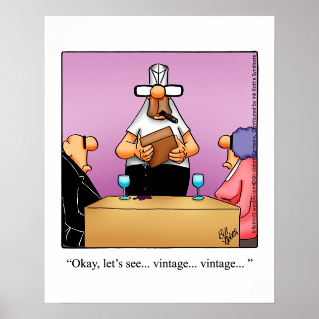 Wine Humor Poster Gift (Front)