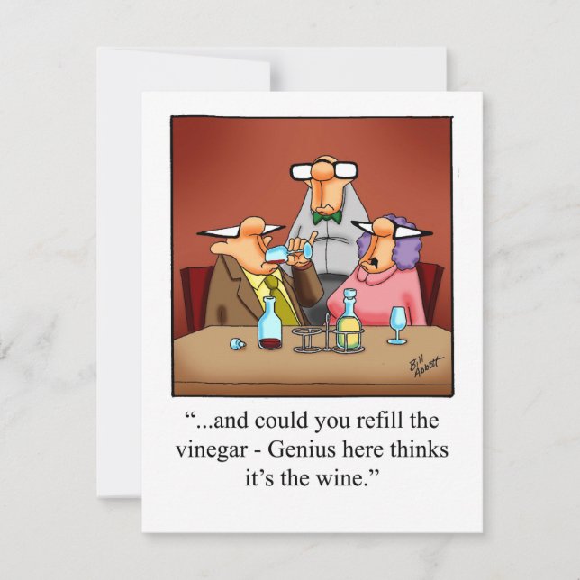 Wine Humor "Spectickles" Party Invitation (Front)