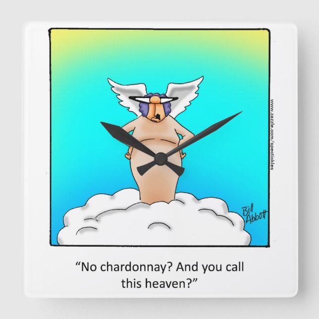 Wine Humor "Spectickles" Wall Clock Gift (Front)