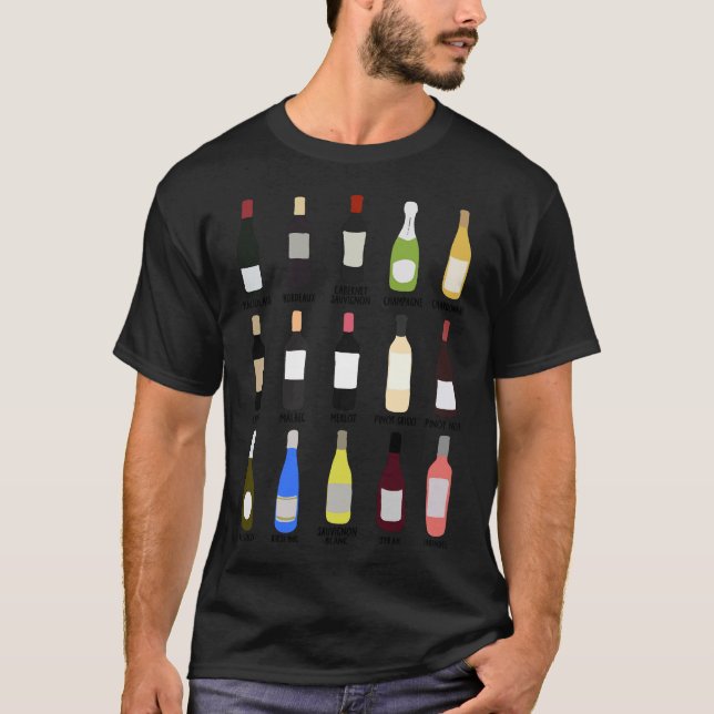 Wine Identification Guide For Wine T-Shirt (Front)