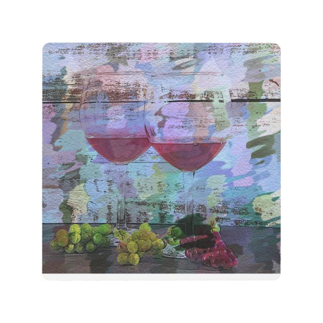 Wine Impressions Digital Metal Wall Art (Front)