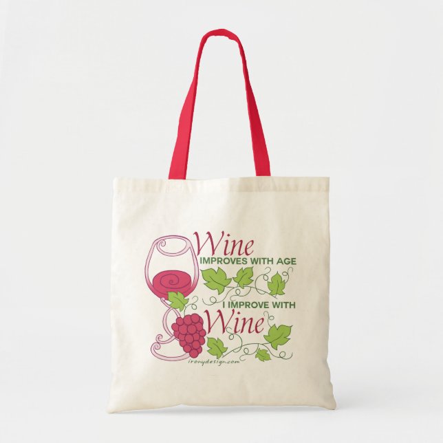 Wine Improves With Age Tote Bag (Front)