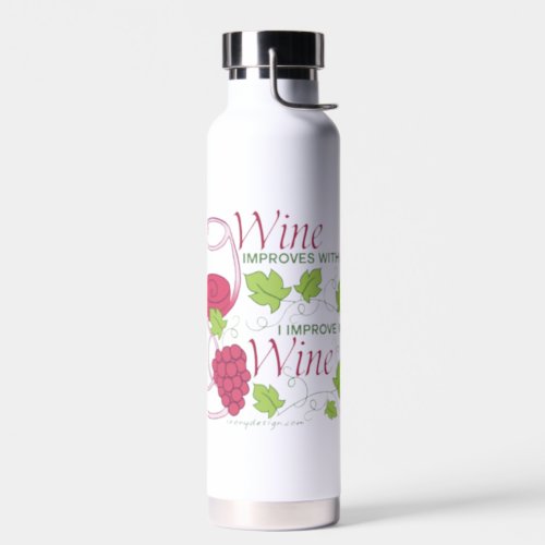 Wine Improves with Age Water Bottle