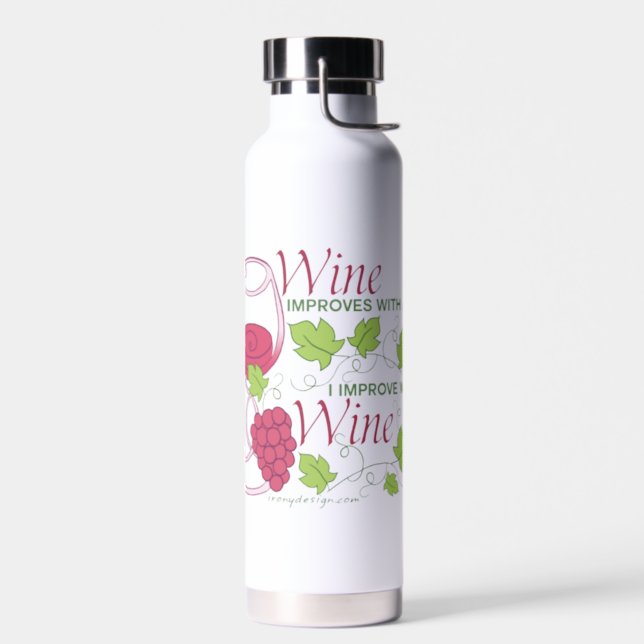 Wine Improves with Age Water Bottle (Left)