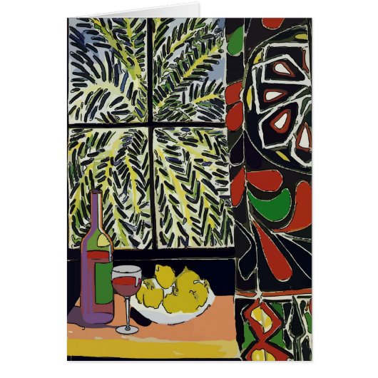 Wine In Window Abstract Cards (Front)