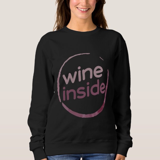 Wine Inside Fitted Sweatshirt (Front)