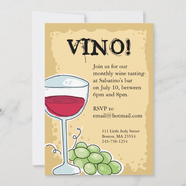 Wine Invitation (Front)