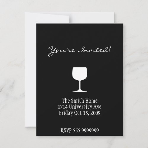 Wine invitation card