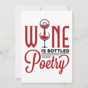 Wine Is Bottled Poetry Holiday Card