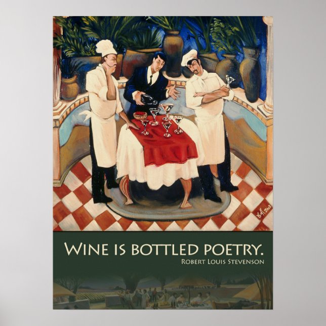 Wine Is Bottled Poetry Poster (Front)
