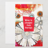 Wine is Cheaper than Therapy (Front/Back)