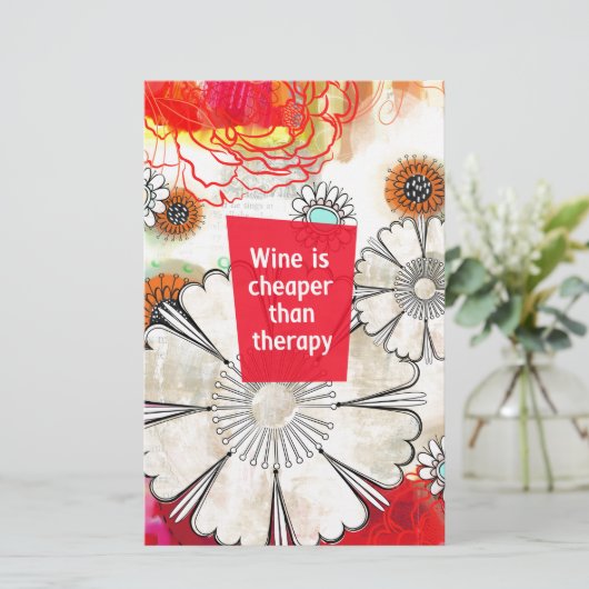 Wine is Cheaper than Therapy (Standing Front)
