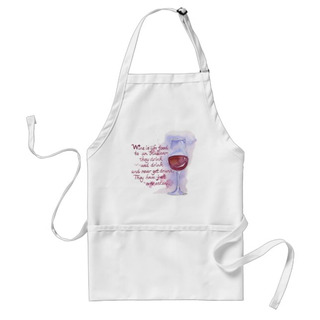 Wine is Like Food - Apron (Front)