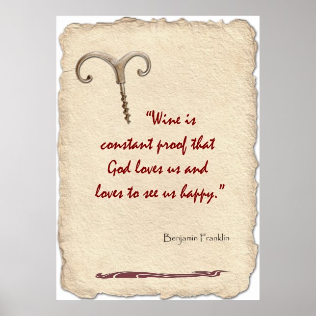 Wine is Proof Poster (Front)