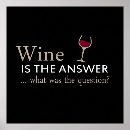 Wine is the answer what was the question poster