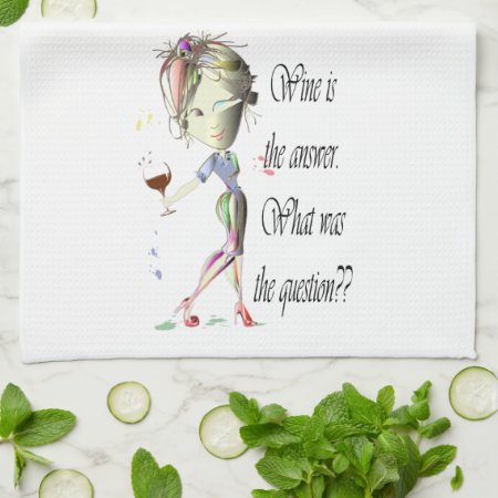 Wine Is The Question Funny Wine Saying Gifts Towel