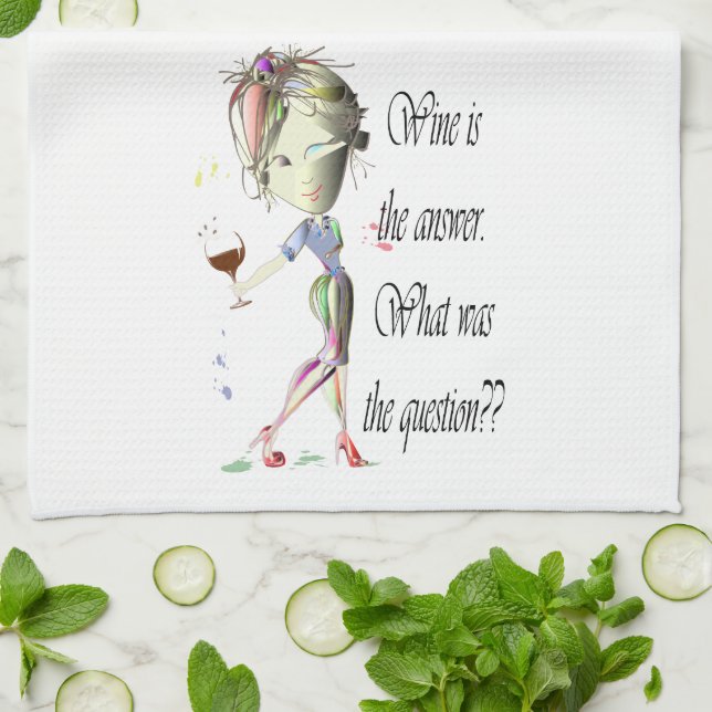 Wine is the question funny Wine saying gifts Towel (Folded)