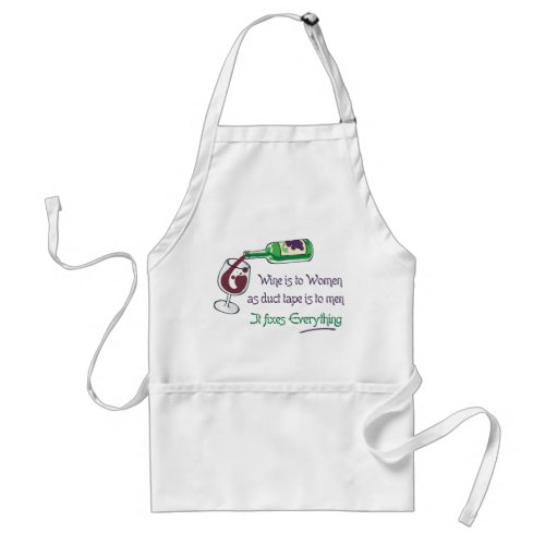 Wine is to Women Adult Apron