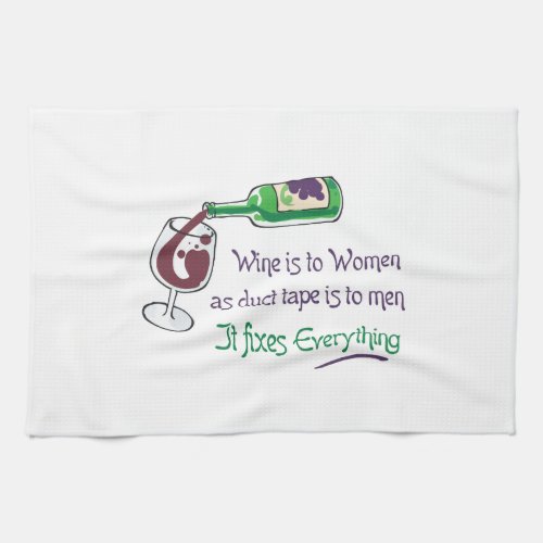 WINE IS TO WOMEN KITCHEN TOWEL