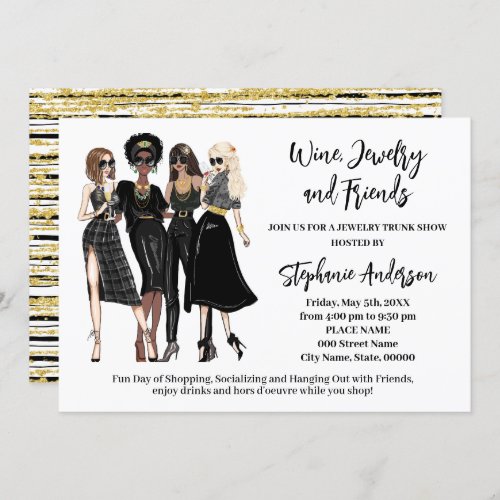 Wine Jewelry and Friends Trunk Show Invitation