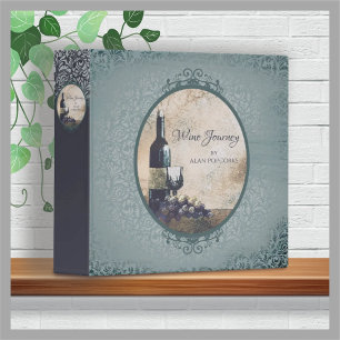 wine journal bottle grapes food pairing recipe 3 ring binder