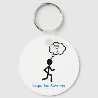 Wine - Keeps Me Running Keychain