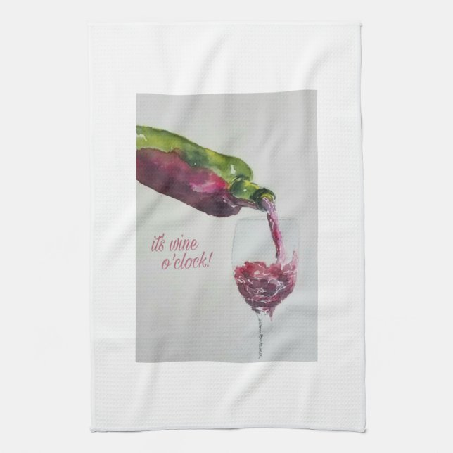 Wine Kitchen Towel (Vertical)