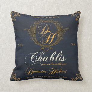 Wine Label Art ,Wine Chateaux II Pillow