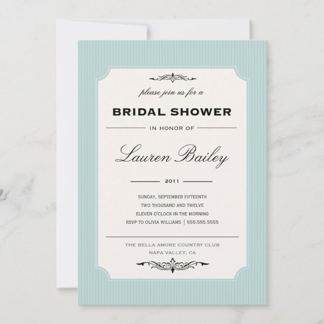 WINE LABEL | BRIDAL SHOWER INVITATION (Front)