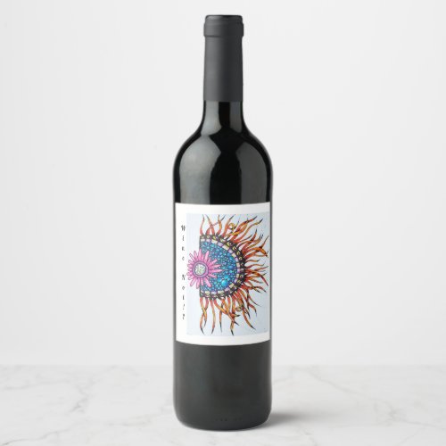 Wine label flowersun