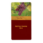 Wine Label Template<br><div class="desc">Wine Label template with Red Grapes. Ready to customize.</div>