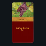 Wine Label Template<br><div class="desc">Wine Label template with Red Grapes. Ready to customize.</div>