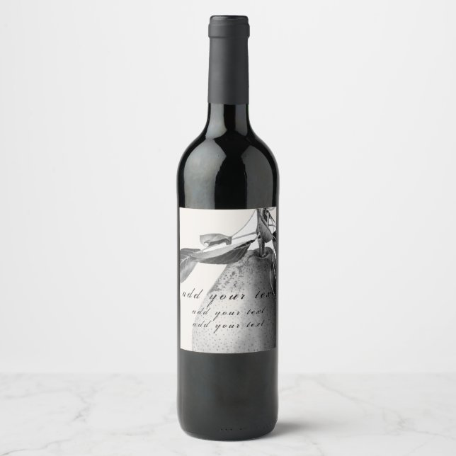 WINE LABEL : "VINTAGE PEAR" CUSTOMISABLE (Front)