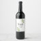 Wine label wedding favor idea greenery