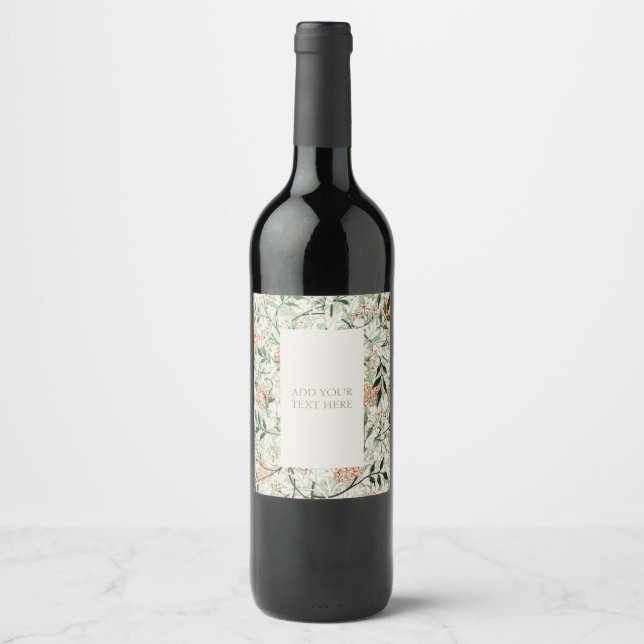 WINE LABEL : WILLIAM MORRIS: JASMINE  (Front)