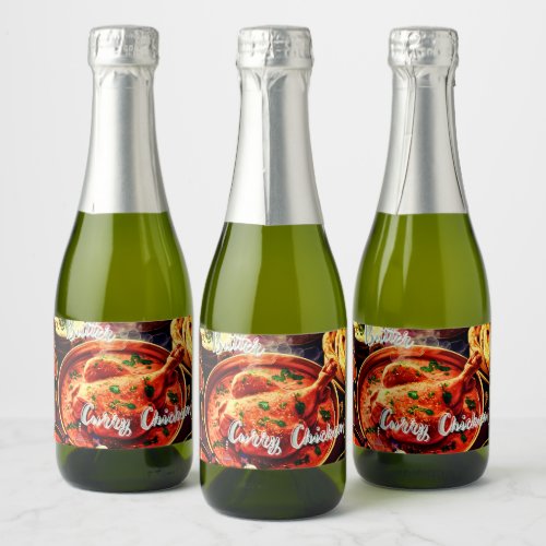 Wine Label with Authentic Cuisine