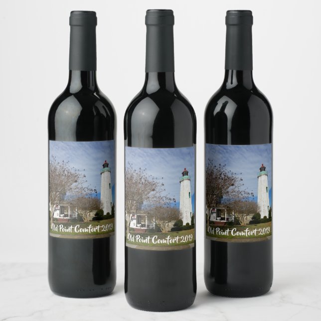Wine label with Old Point Comfort Lighthouse (Bottles)