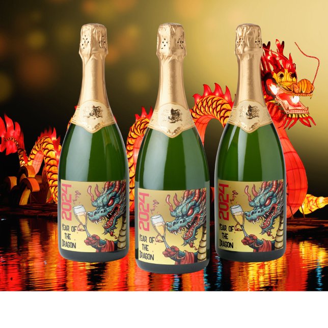 Wine labels Year of the Dragon 2024 Chinese New  (Creator Uploaded)