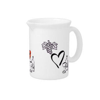 Wine Laugh love kitchen pitcher 