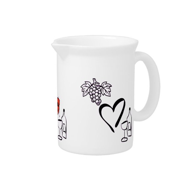 Wine Laugh love kitchen pitcher  (Right)
