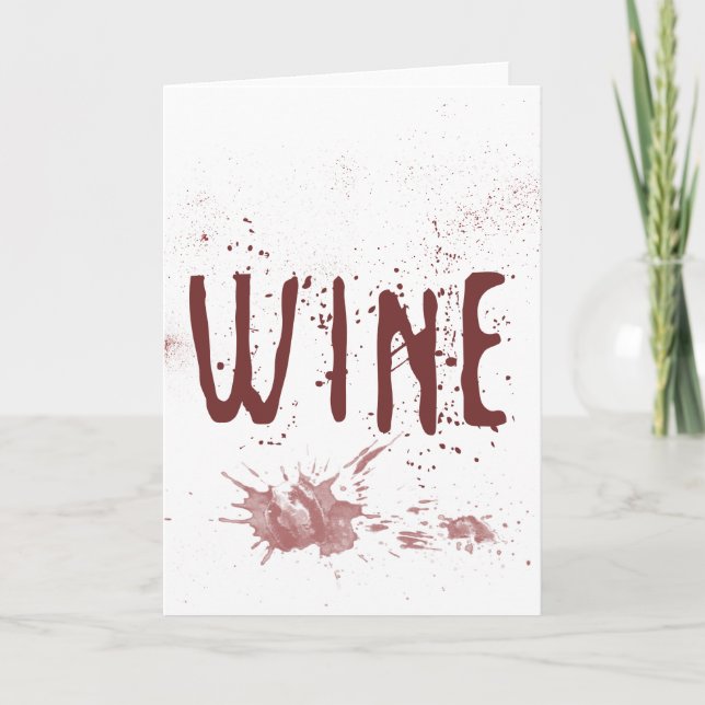 Wine Letterpress Thank You Card (Front)